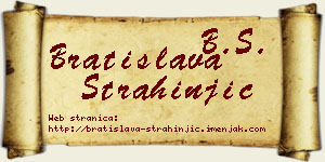 Bratislava Strahinjić vizit kartica